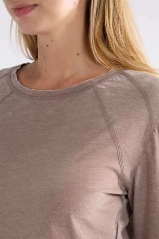 T-shirt cropped - Marron chiné