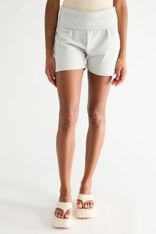 Short taille haute - Gris clair chiné