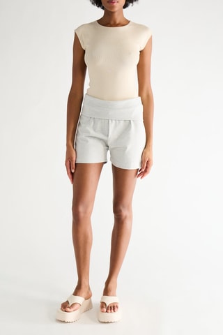 Short taille haute - Gris clair chiné