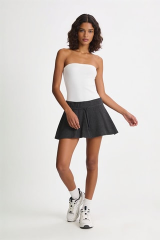 Minijupe jupe patineuse - Gris foncé