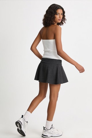 Minijupe jupe patineuse - Gris foncé