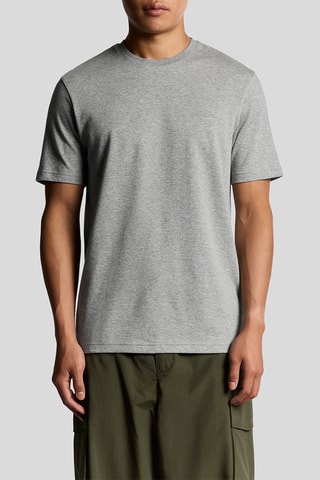Camiseta relaxed - Gris claro jaspeado