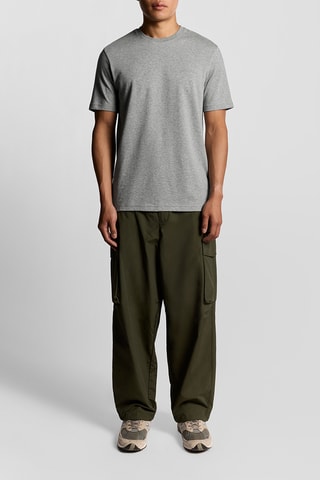 Camiseta relaxed - Gris claro jaspeado
