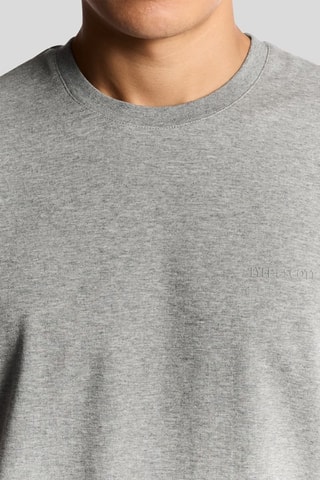 Camiseta relaxed - Gris claro jaspeado