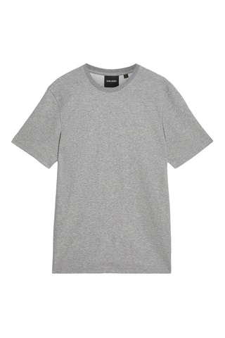 Camiseta relaxed - Gris claro jaspeado