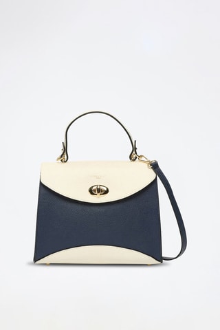 Bolso de piel Winy - Blanco y azul