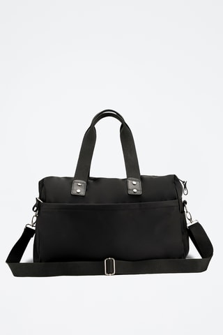 Bolsa de viaje de piel Charly - 41 cm - Negro