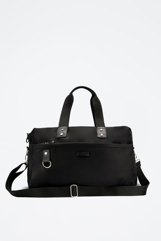 Bolsa de viaje de piel Charly - 41 cm - Negro