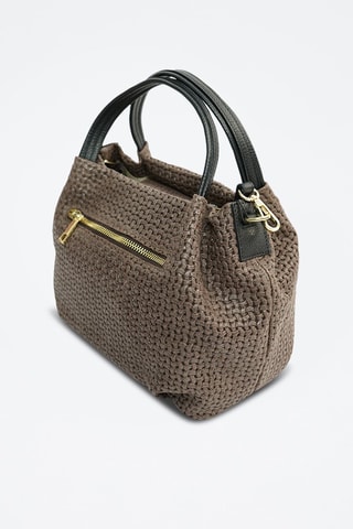 Bolso de piel Elsa - Negro y marrón
