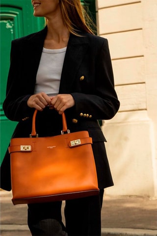 Bolso de piel Lorie - Marrón