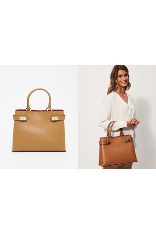 Bolso de piel Lorie - Marrón