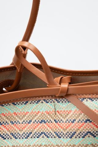 Bolso shopper de piel Solea  - Marrón