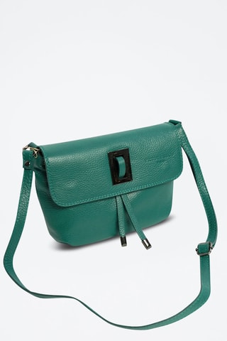 Bandolera de piel Joyce - Negro y verde