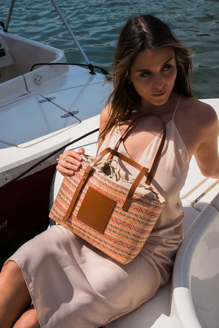 Bolso de piel Azura  - Marrón