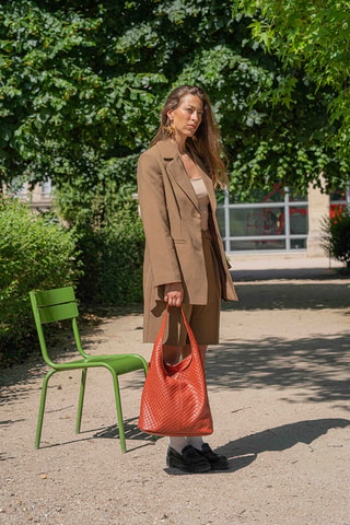 Bolso de piel Vicky - Naranja