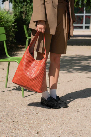 Bolso de piel Vicky - Naranja