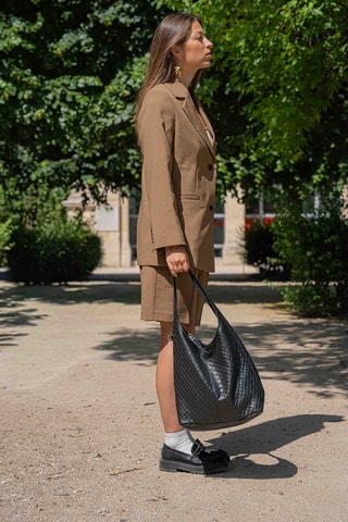 Bolso de piel Vicky - Negro