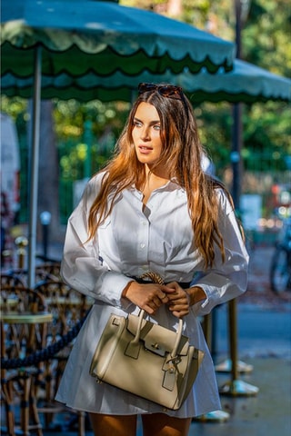 Bolso de piel Jany - Marrón