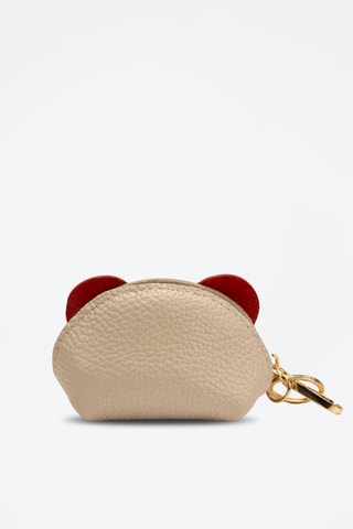 Monedero Jim - Beige y rojo