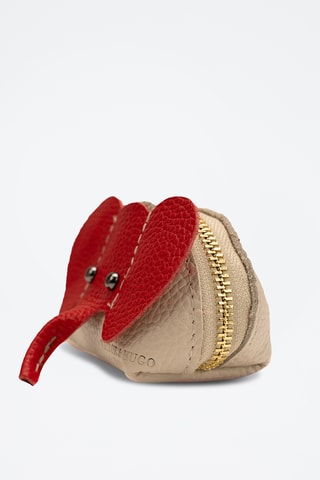 Monedero Jim - Beige y rojo
