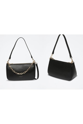 Bolso de piel Paola - Negro