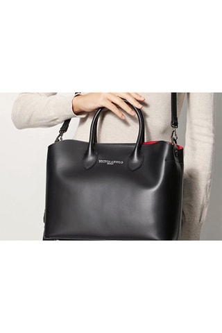 Bolso de piel Nisa - Negro