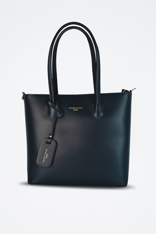 Bolso shopper de piel Myra - Negro