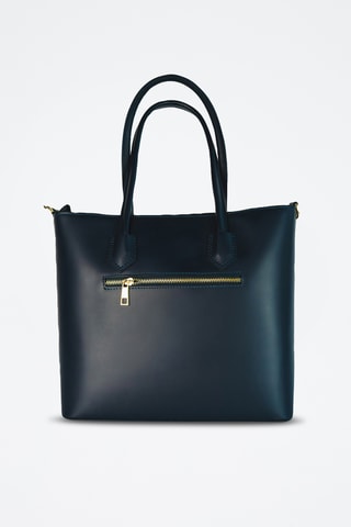 Bolso shopper de piel Myra - Negro