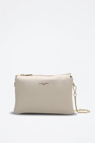 Bandolera de piel Perla - Beige