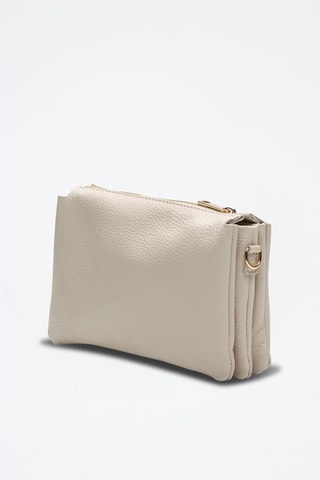 Bandolera de piel Perla - Beige