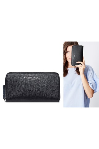 Cartera de piel Kaya - Negro