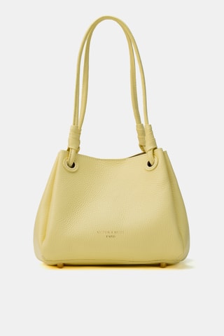 Bandolera de piel Cara - Amarillo