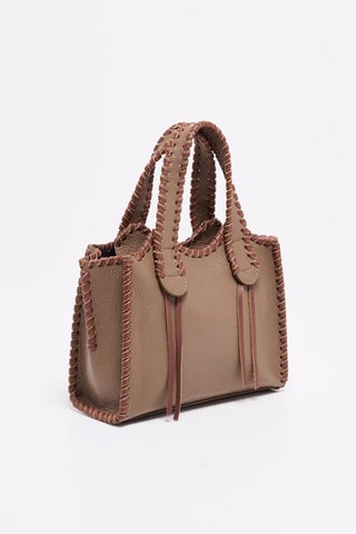 Bolso de piel Kamelia - Marrón