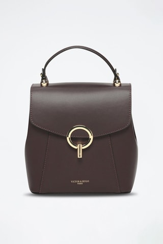 Bolso de piel Elena - Marrón
