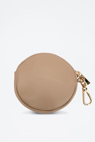 Llavero de piel Runa - Beige