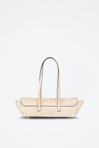 Bolso de piel briana Croco - Beige