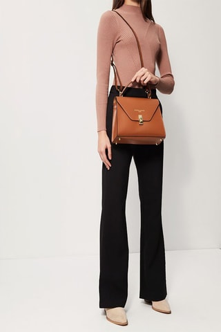 Bolso de piel Hugo - Marrón