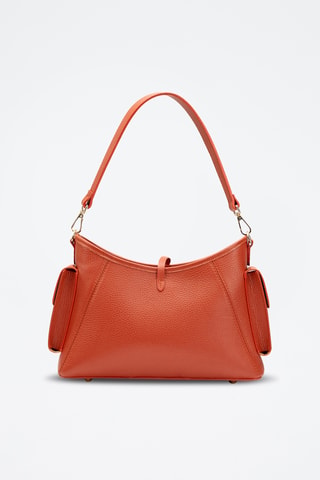 Bandolera de piel Kate - Naranja