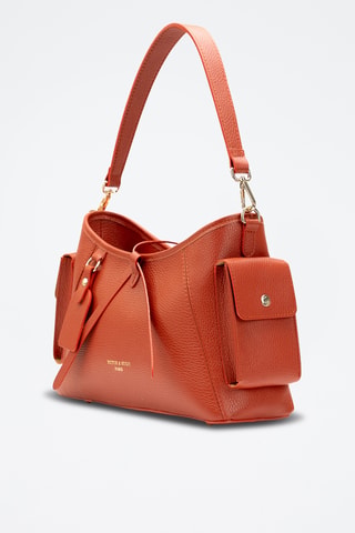 Bandolera de piel Kate - Naranja
