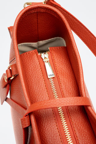 Bandolera de piel Kate - Naranja