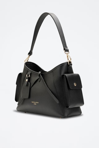 Bandolera de piel Kate - Negro