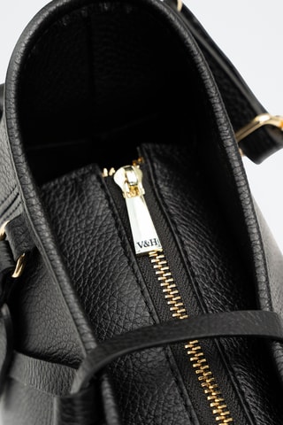 Bandolera de piel Kate - Negro