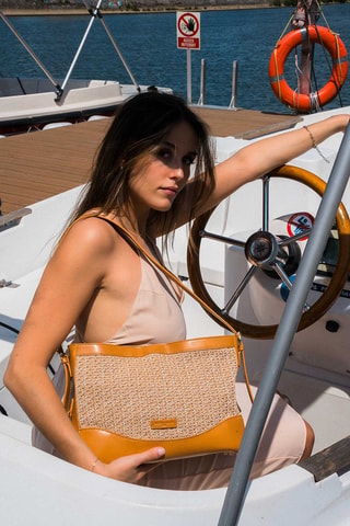 Bolso de piel Malaya  - Camel