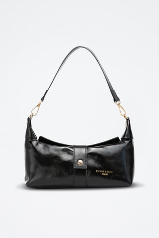 Sac porté épaule en cuir Libra - Noir