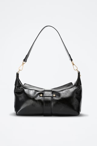 Sac porté épaule en cuir Libra - Noir