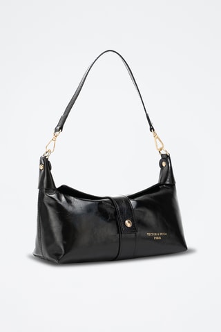 Sac porté épaule en cuir Libra - Noir