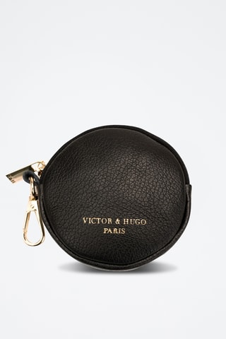 Porte-monnaie en cuir Runa - Noir