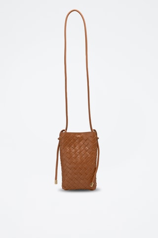 Bandolera de piel Clover - Camel