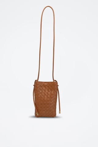 Bandolera de piel Clover - Camel