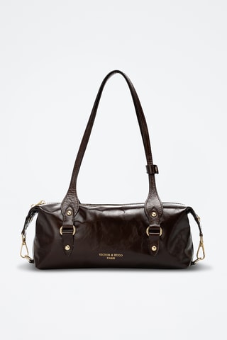 Sac porté épaule en cuir Colby - Marron foncé